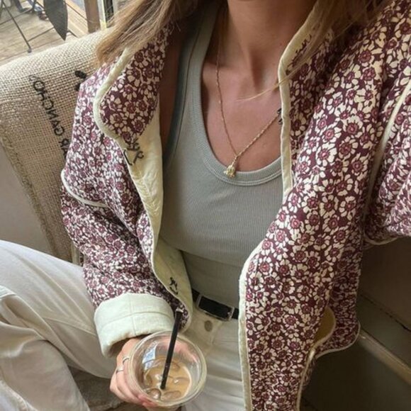 Floral Elegance Jacket – Perfect for Fall Layering - Picture 1 of 5